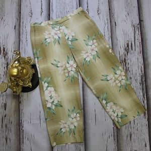 Tommy Bahama 2587 Women 8 Pants Capris 100% Silk